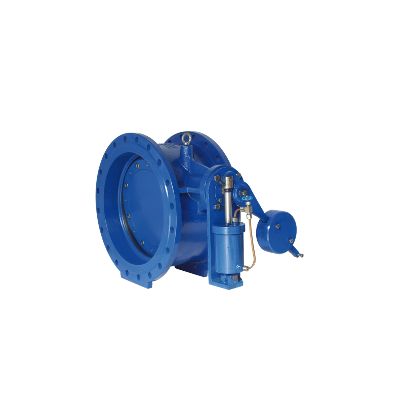 butterfly check valves with counterweight and oil cylinder flanged pn 10 - valveit