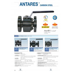 Antares carbon steel ball valve f4/f5 full bore ptfe