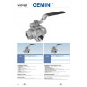 Gemini ball valve reducing bore ptfe