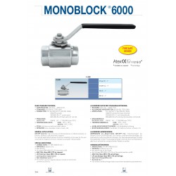 Monoblock 6000 ball valve full bore
