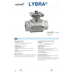 Lybra ball valve full bore ptfe