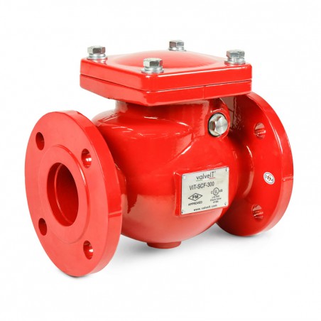 Ductile iron swing check valve, flanged type, 300 psi