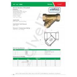 Wras approved, bronze y strainer, pn 20