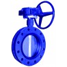 Ductile iron butterfly valve u-type pn 16
