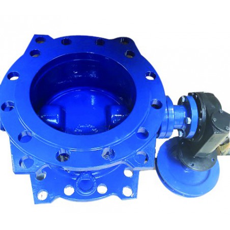 Double flanged double eccentric butterfly valve,