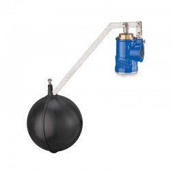 Equilibrium ball float valve with balancedsingle seat, pn16