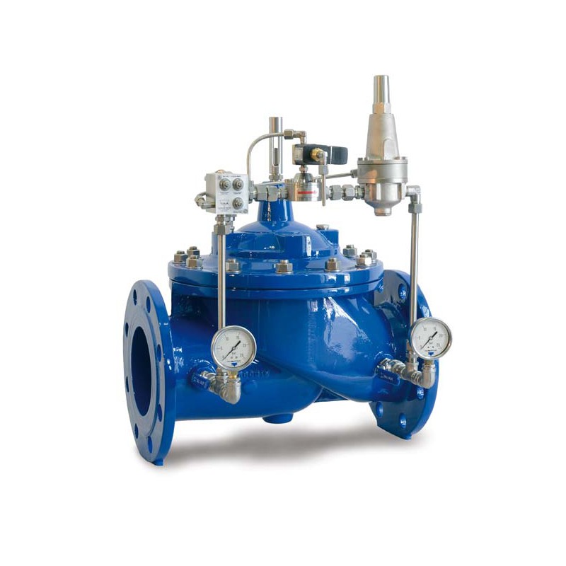 Upstream pressure sustaining valve with solenoid control, pn25