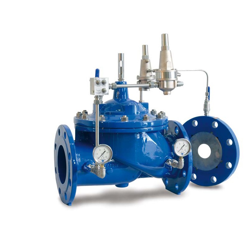 Flow control and pressure reducing automatic valve, pn25