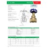 Wras approved bronze gate valve, pn20 rated