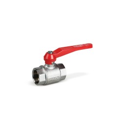 Brass ball valve, PN 25, lever operated, threaded ends